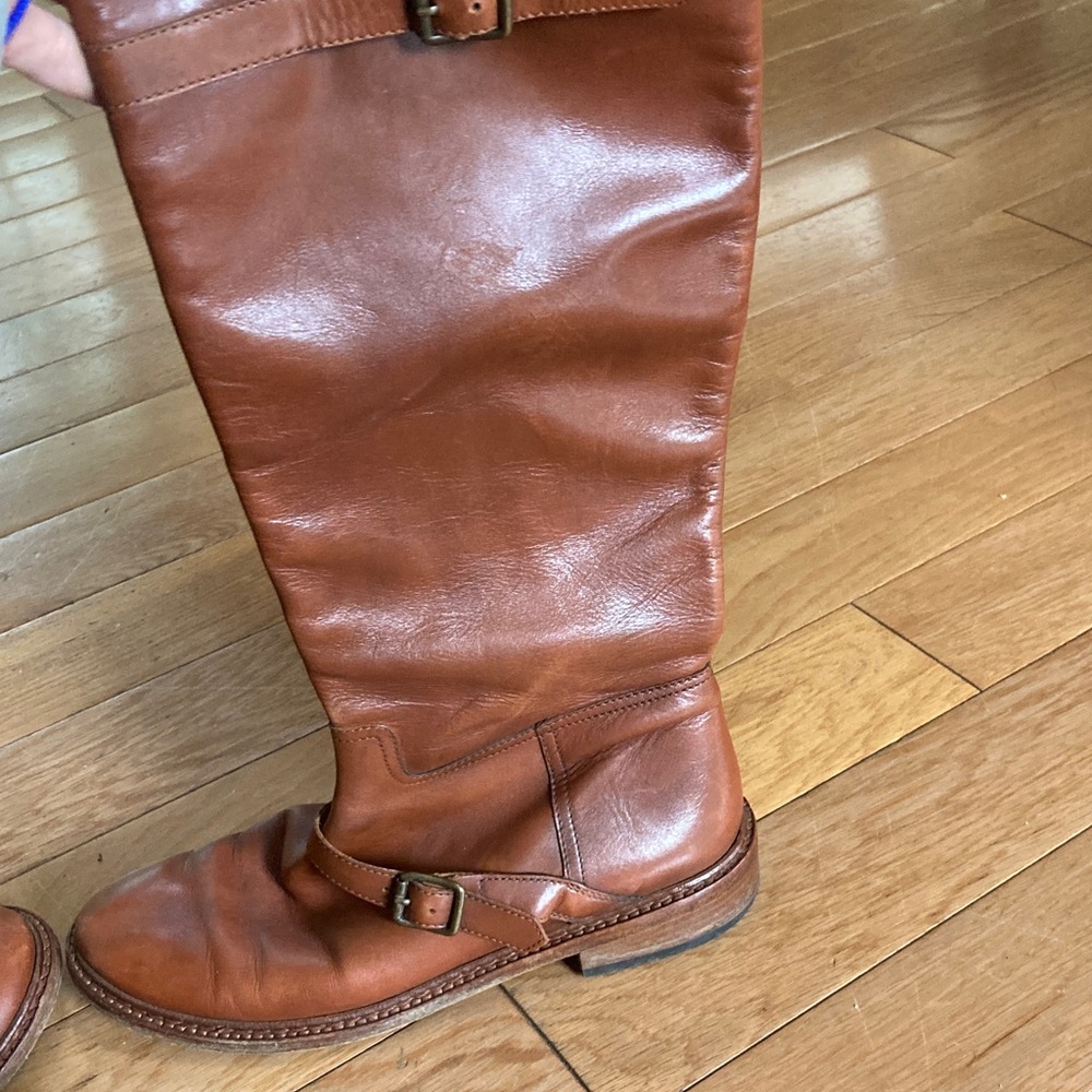 Ralph Lauren Leather Buckled Riding Boots size 6